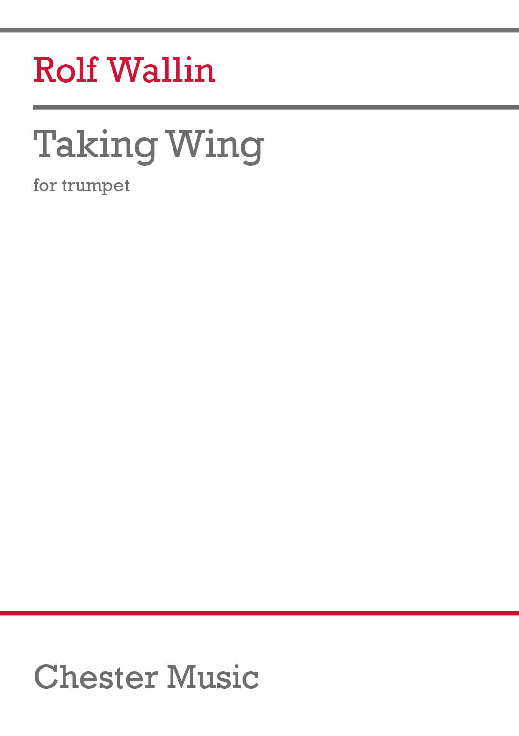 Taking Wing de Rolf Wallin, Livre pour trompette
