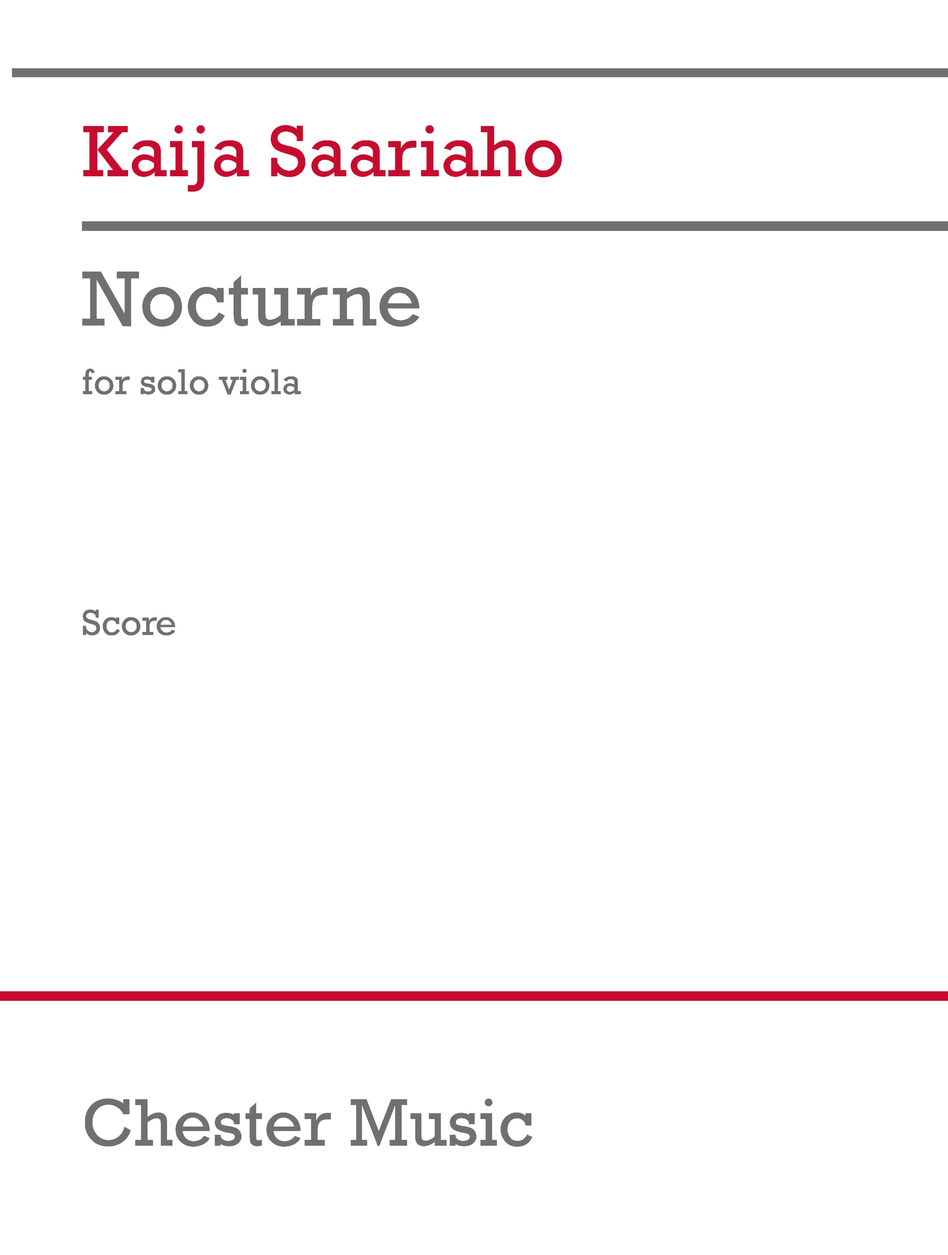 Nocturne de Kaija Saariaho, Livre pour alto
