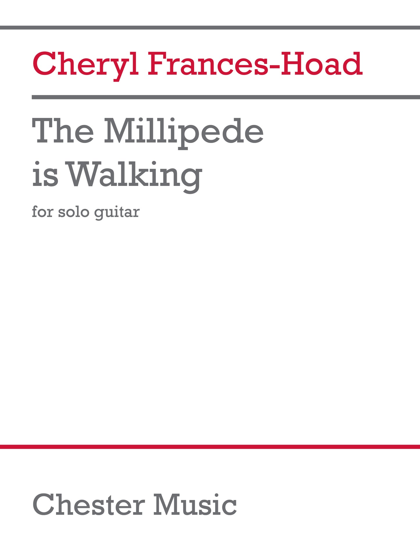 The Millipede is Walking de Cheryl Frances-Hoad, Livre pour guitare
