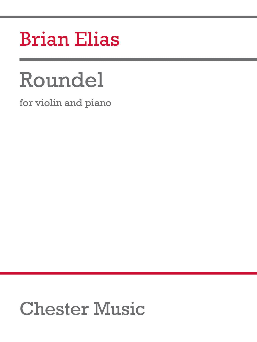 Roundel de Brian Elias, Livre + partie(s) séparée(s) pour violon et Piano