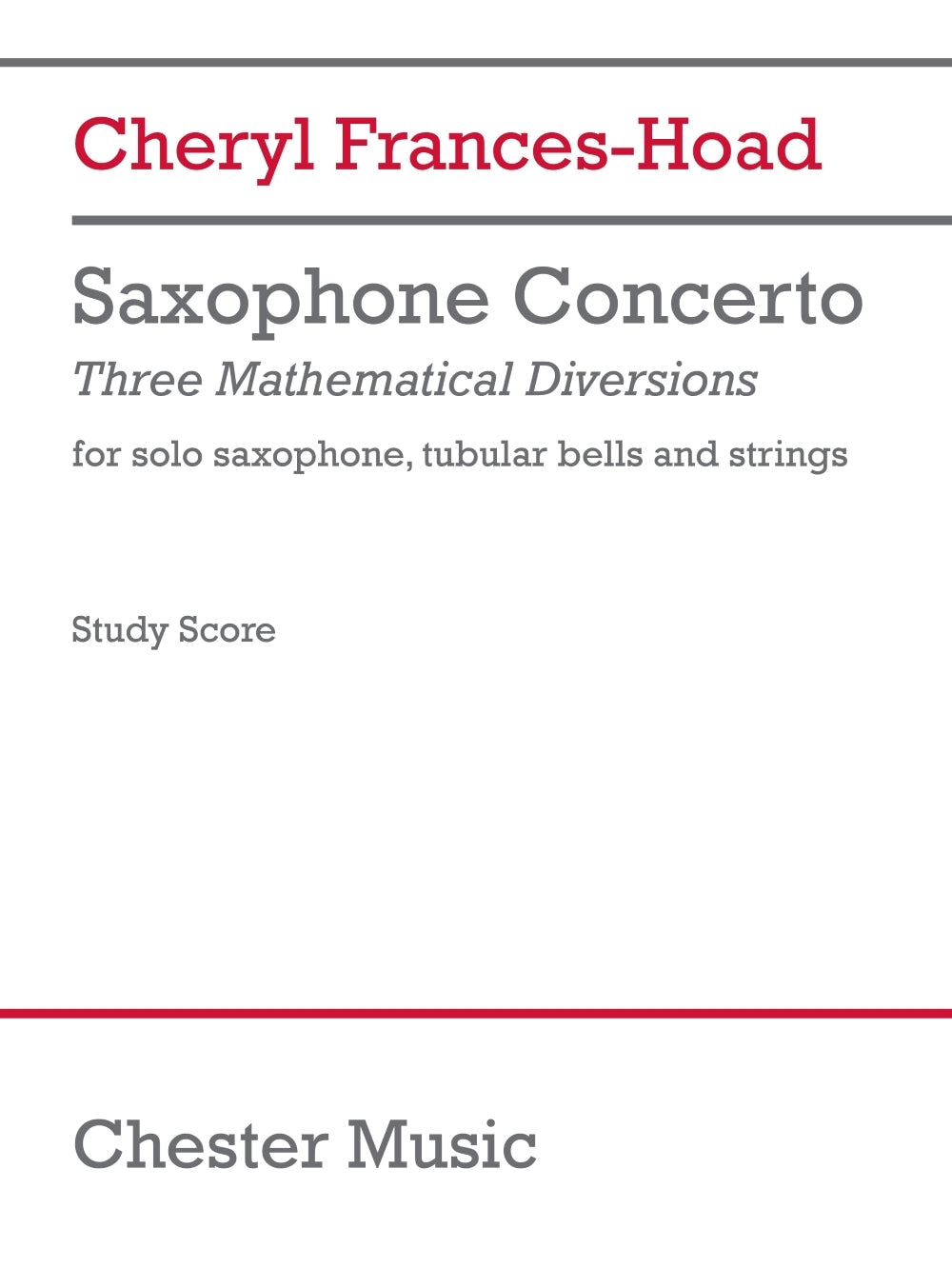 Saxophone Concerto de Cheryl Frances-Hoad, Partition d'étude pour saxophone et Ensemble à cordes