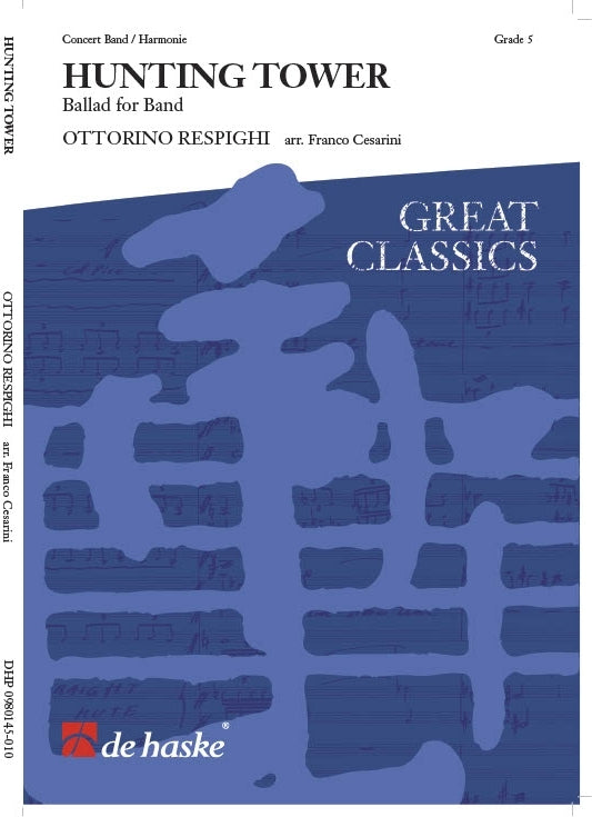 Hunting Tower de Ottorino Respighi, Partition + parties pour orchestre d'harmonie