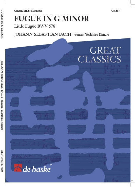 Fugue in G-Minor de Johann Sebastian Bach, Partition + parties pour orchestre d'harmonie