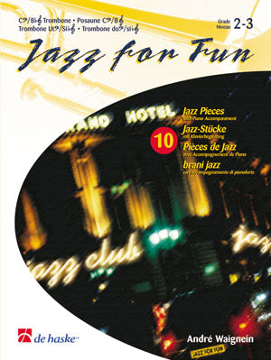 Jazz for Fun de André Waignein, Livre pour trombone (clé de fa) et (clé de sol) et Piano