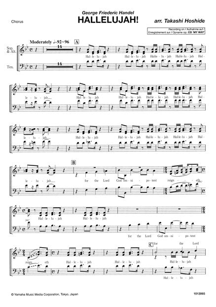 Hallelujah! | Georg Friedrich Händel | Chœur | Partition + parties