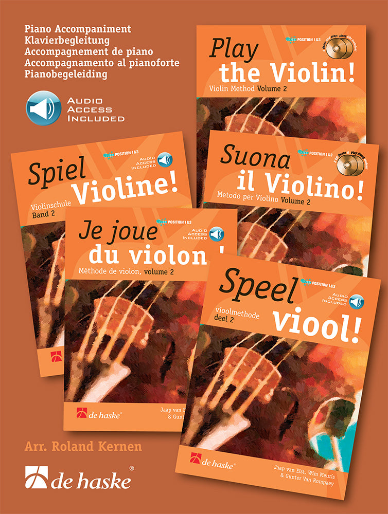 Play the Violin! Accompagnement de piano, vol. 2 | Jaap van Elst | Piano | Livre + audio en ligne