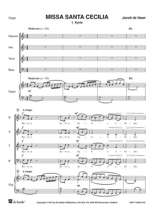 Missa Santa Cecilia | Jacob de Haan | Chœur | Partition chorale