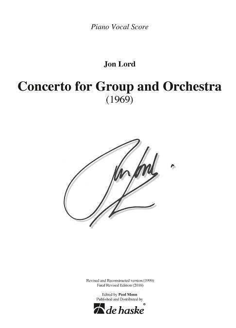 Concerto pour groupe et orchestre | Jon Lord | Voix