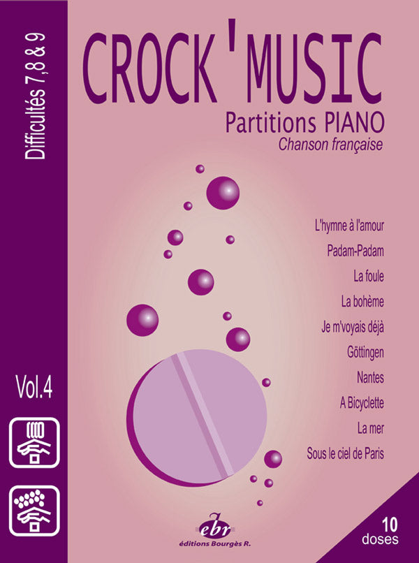 Recueil CrocK'MusiC Volume 4 de Edith Piaf, Livre pour piano