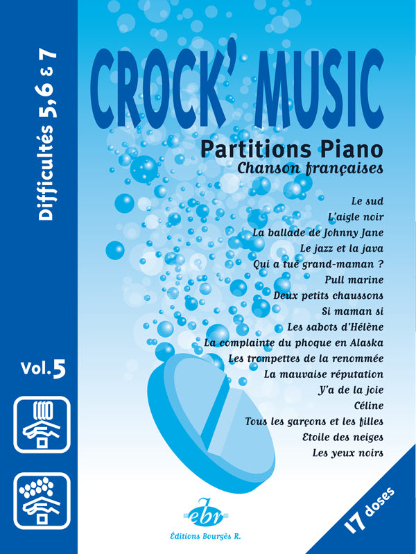 Crock' music Vol. 5 de Serge Gainsbourg, Livre pour piano