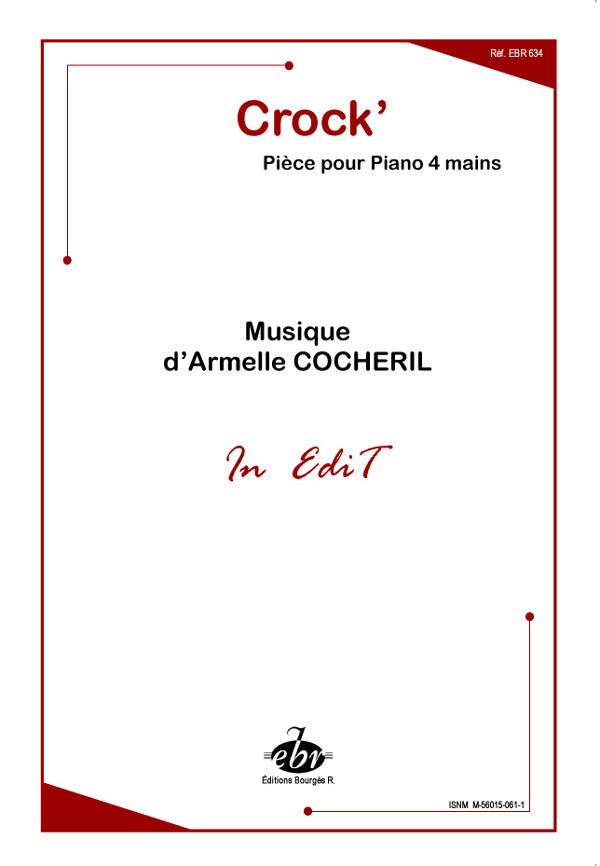 Crock' (4 mains) de Armelle Cocheril, Livre pour piano et à 4 mains