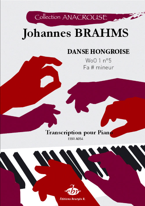 Danse Hongroise WoO 1 N°5 de Johannes Brahms, Livre pour piano