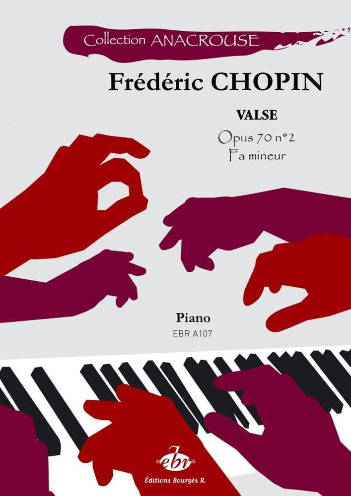 Valse en Fa mineur Opus 70 n°2 de Frédéric Chopin, Livre pour piano