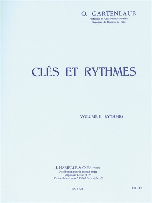 Clés et Rythmes - Volume II - livre de rythmes | Odette Gartenlaub