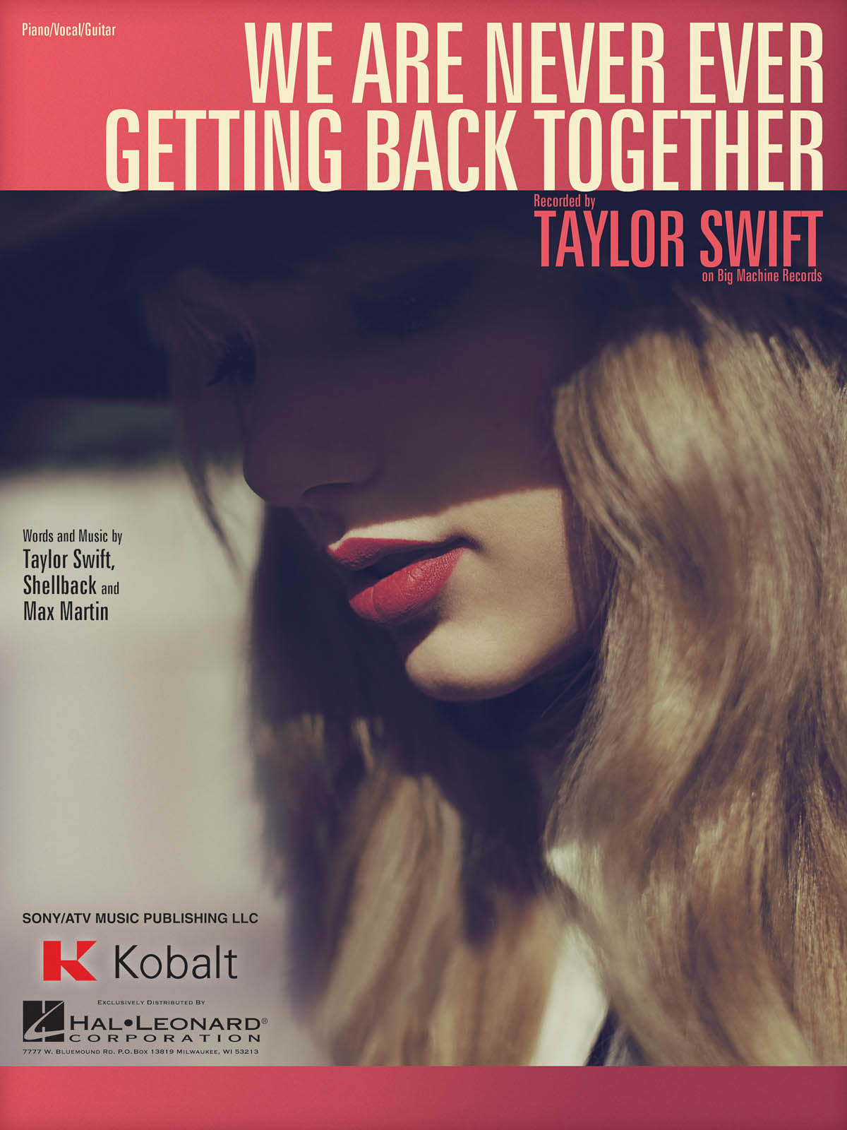 We Are Never Ever Getting Back Together, Livre pour piano et Chant et Guitare