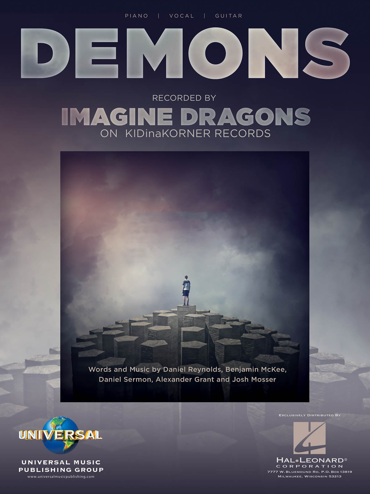 Demons, Livre pour piano et Chant et Guitare