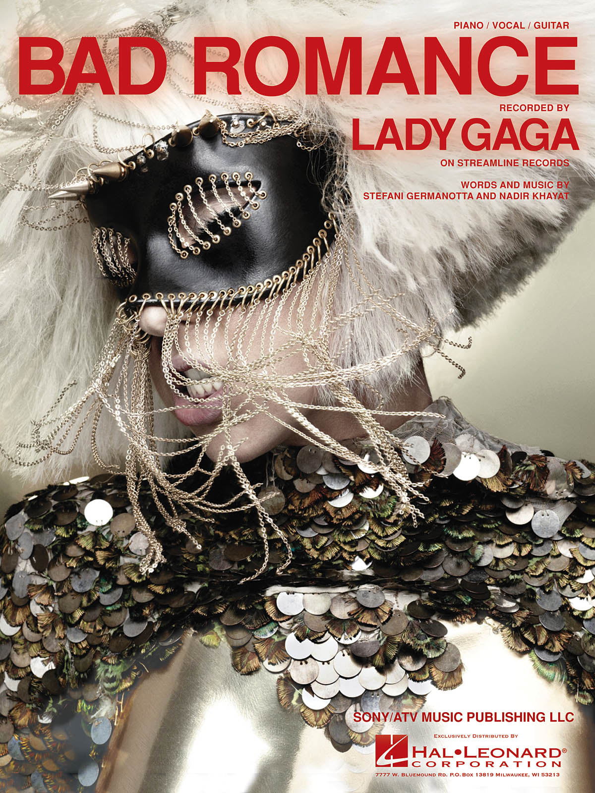 Bad Romance, Livre pour piano et Chant et Guitare