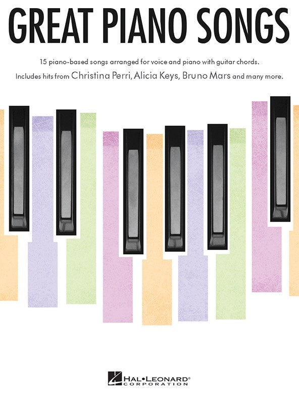 Great Piano Songs, Livre pour piano et Chant et Guitare