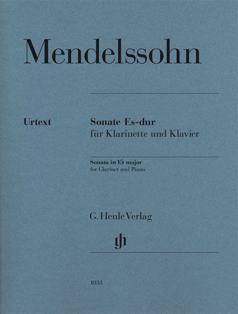 Sonate en mi bémol majeur, pour clarinette et piano | Felix Mendelssohn Bartholdy