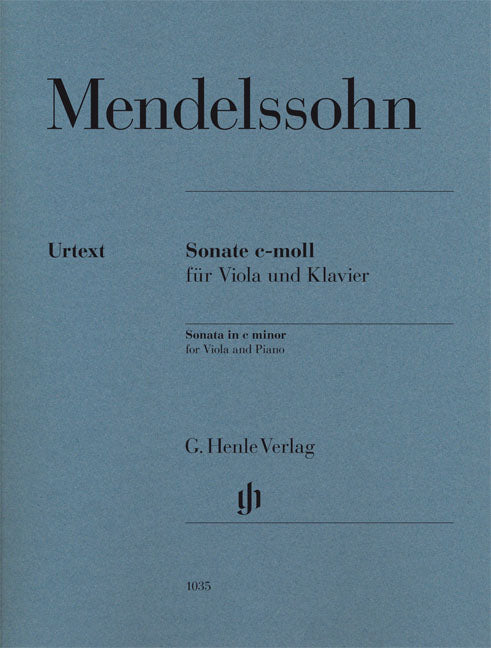 Sonate en ut mineur, pour alto et piano | Felix Mendelssohn Bartholdy
