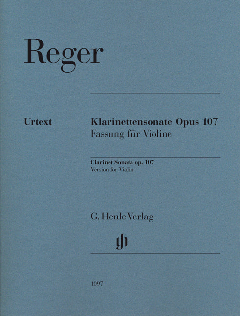 Sonate pour clarinette, opus 107 | Max Reger | Violon