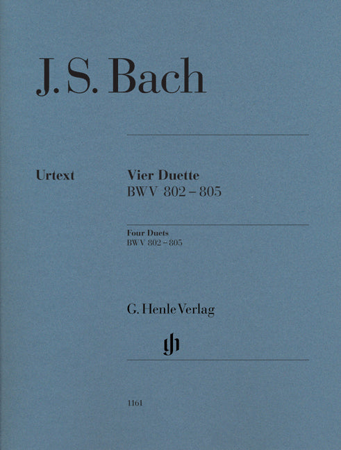 Quatre duos, BWV 802-805 | Johann Sebastian Bach | Piano | Livre | HN 1161