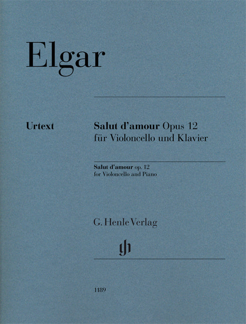 Salut d'amour, op. 12, pour violoncelle et piano | Edward Elgar