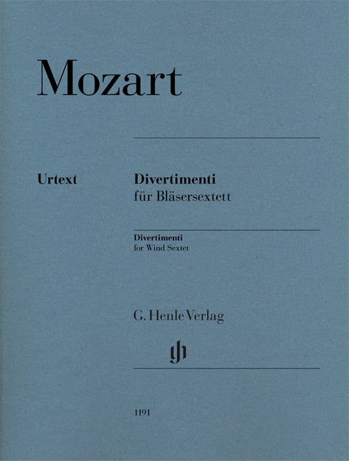 Divertimenti pour sextuor à vent | Wolfgang Amadeus Mozart | Hautbois | Partition + parties