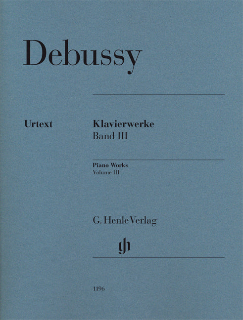 Œuvres pour piano - Volume III | Claude Debussy | Piano | Livre | HN 1196