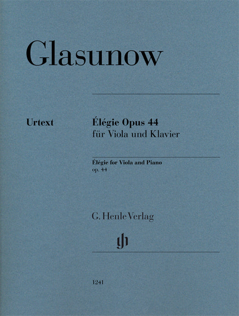 Élégie, op. 44, pour alto et piano | Alexander Glazunov