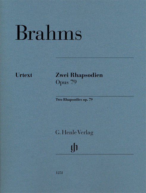 Deux Rhapsodies, op. 79 - Piano Urtext | Johannes Brahms