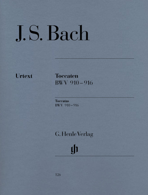 Toccatas, BWV 910-916 | Johann Sebastian Bach | Piano | Livre | HN 126