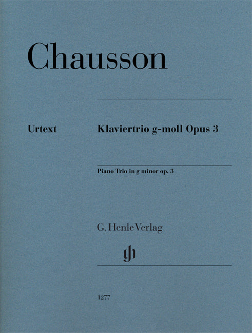 Trio avec piano en sol mineur, op. 3 | Ernest Chausson