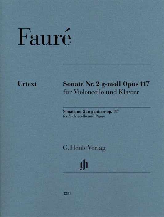 Sonate n° 2 en sol mineur, opus 117, pour violoncelle et piano | Gabriel Fauré
