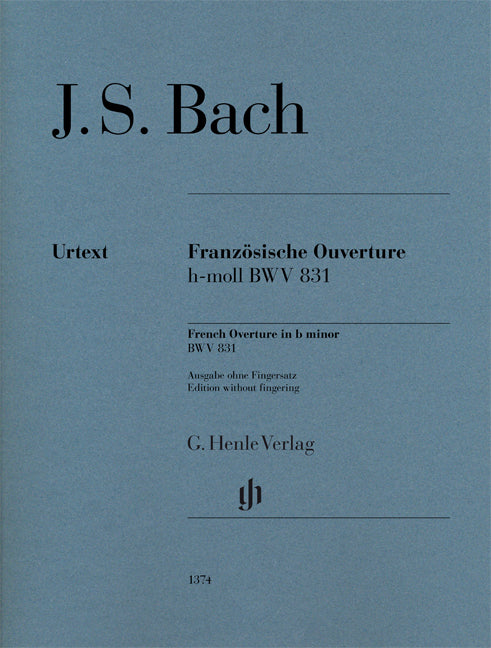 Ouverture française en si mineur, BWV 831 | Johann Sebastian Bach | Piano | Livre | HN 1374