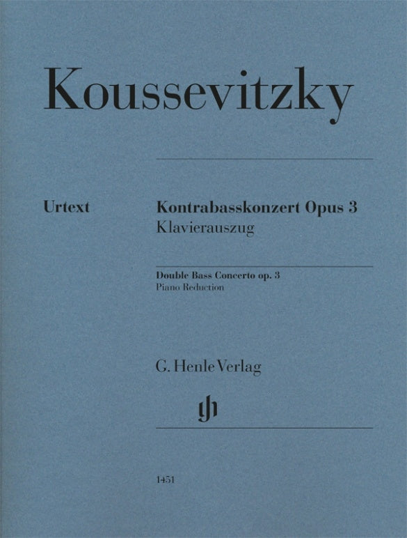 Concerto pour contrebasse, op. 3 | Serge Koussevitzky | Contrebasse | Réduction pour piano