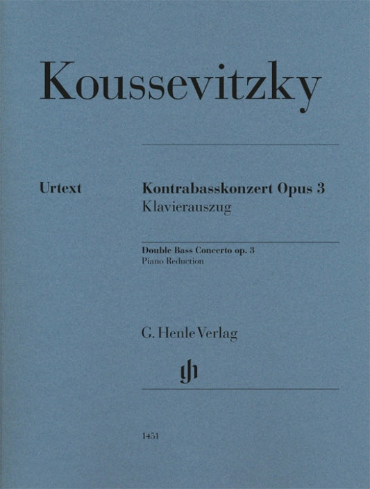 Concerto pour contrebasse, op. 3 | Serge Koussevitzky | Contrebasse | Réduction pour piano