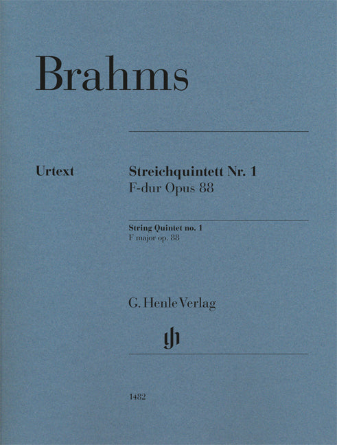 Quintette à cordes n° 1 | Johannes Brahms | Quintette à cordes | Partition + parties