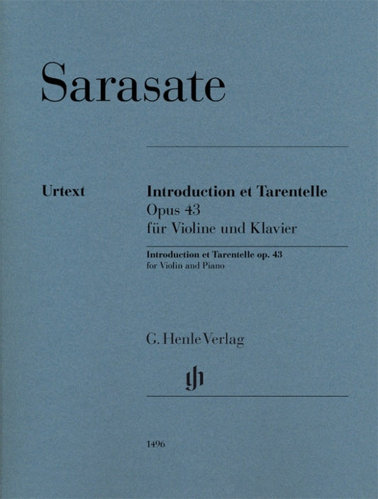 Introduction Et Tarantelle Op. 43 de Pablo de Sarasate, Livre + partie(s) séparée(s) pour violon et Piano