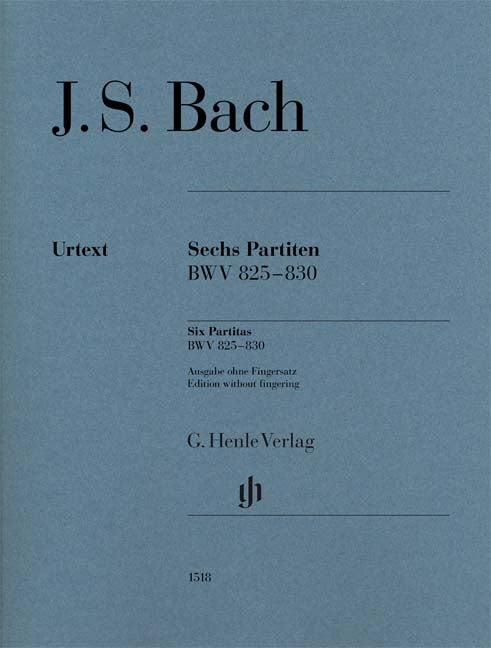 Six Partitas, BWV 825-830 | Johann Sebastian Bach | Piano | Livre | HN 1518