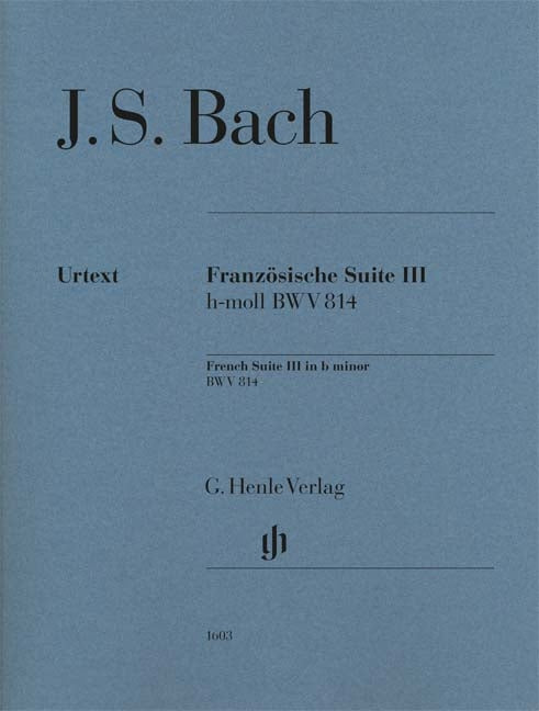 Suite française III - en ré mineur, BWV 814 | Johann Sebastian Bach | Piano | Livre | HN 1603