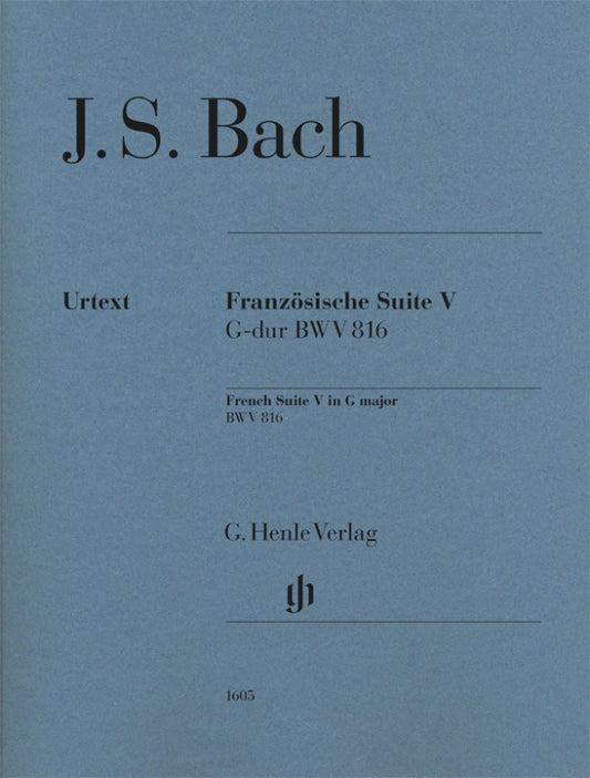 Französische Suite V - D-moll BWV 816 de Johann Sebastian Bach, Livre pour piano