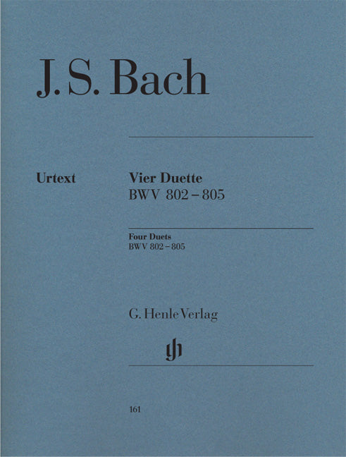 Four Duets BWV 802-805 de Johann Sebastian Bach, Livre pour piano