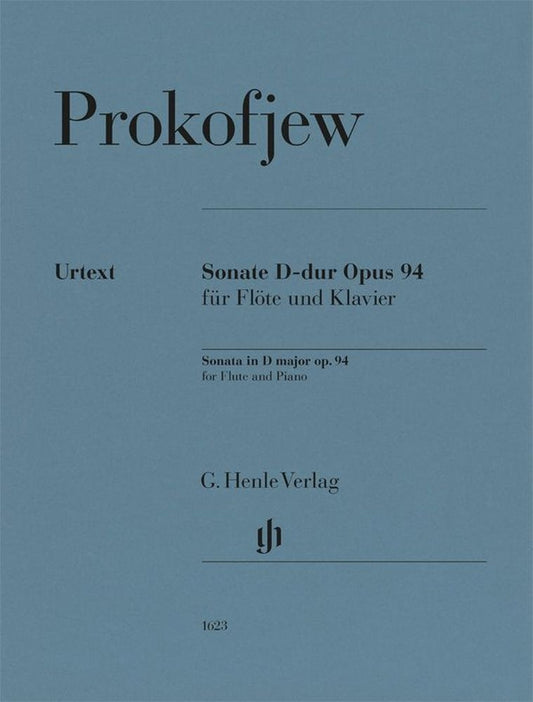 Flute Sonata D Major Op. 94 de Sergei Prokofiev, Livre + partie(s) séparée(s) pour flûte et Piano