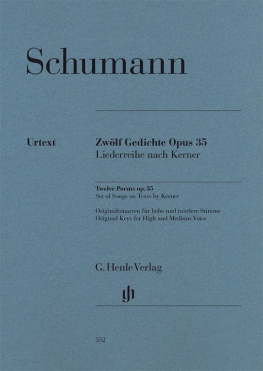 Douze poèmes, opus 35 | Robert Schumann | Voix | Réduction pour piano | 1631