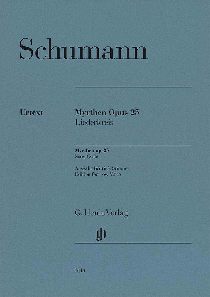 Myrthen (Myrtes), op. 25 | Robert Schumann | Voix | Réduction pour piano | 1644