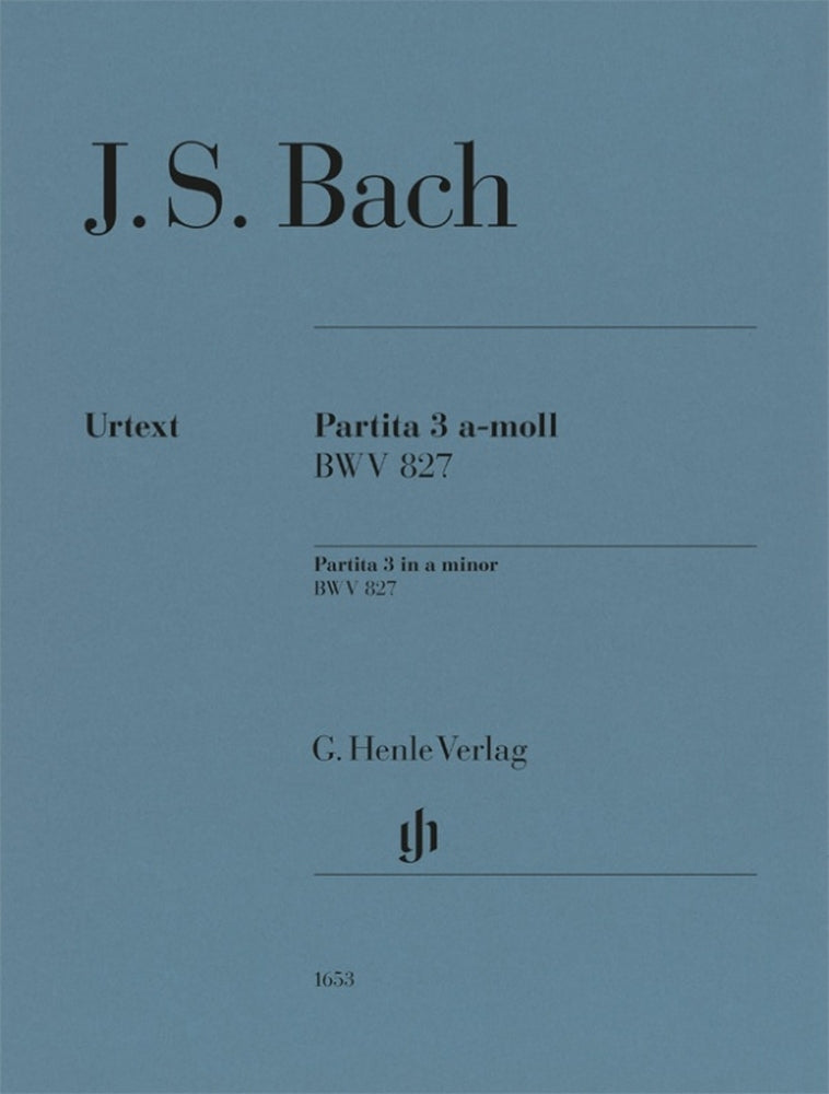 Partita 3 en la mineur, BWV 827 | Johann Sebastian Bach | Piano | Livre | HN 1653