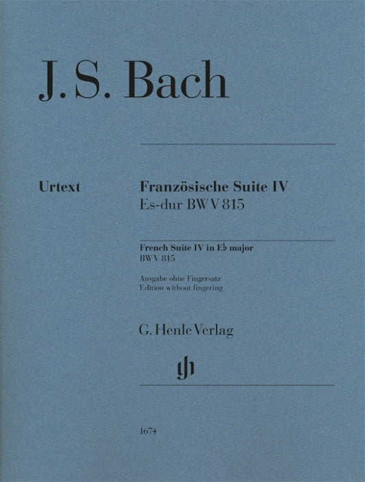 Französische Suite IV - D-moll BWV 815 de Johann Sebastian Bach, Livre pour piano