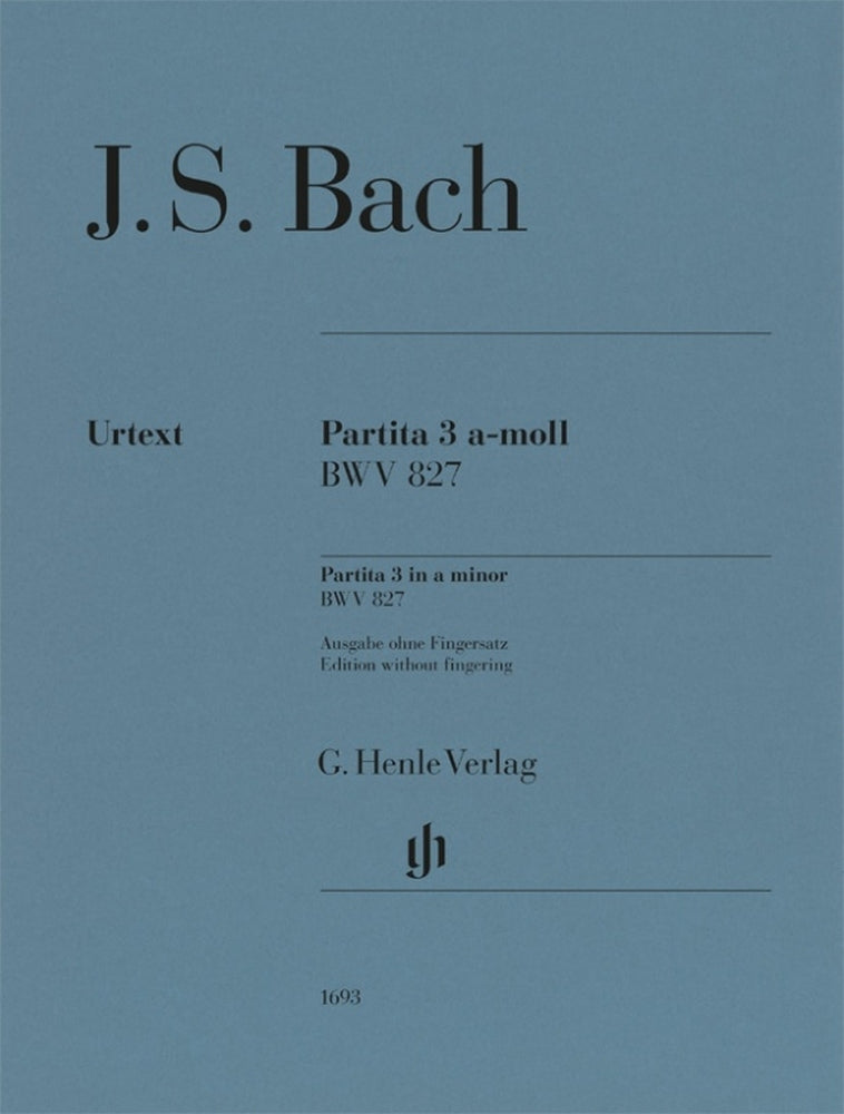 Partita 3 en la mineur, BWV 827 | Johann Sebastian Bach | Piano | Livre | HN 1693