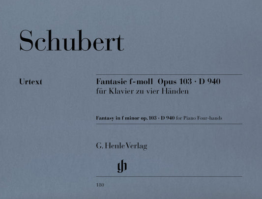 Fantasie F-Moll Fur Klavier Zu Vier Handen D.940 de Franz Schubert, Livre pour piano et à 4 mains